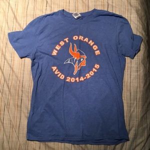 West Orange blue tee